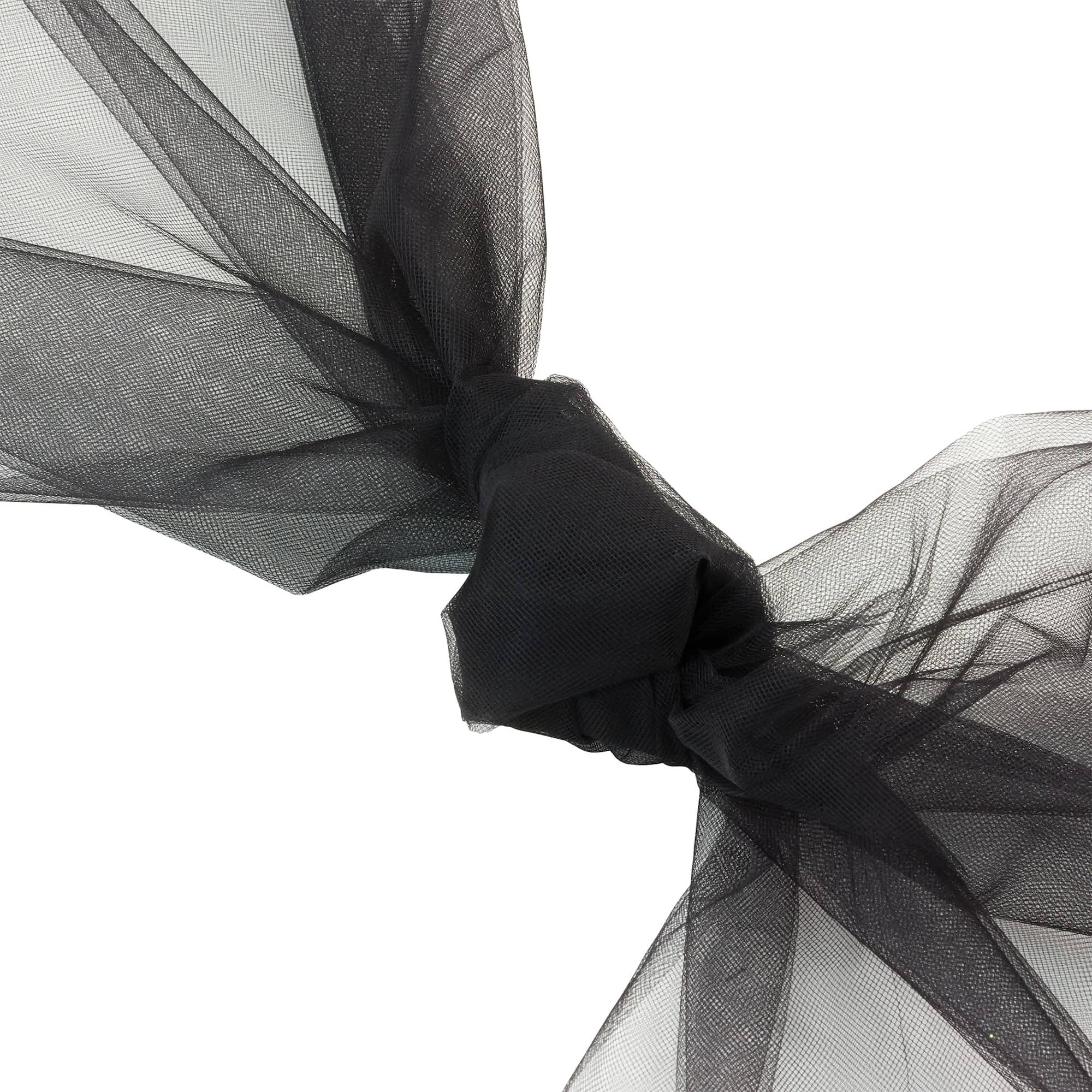 Wyla Black Matte Tulle Fabric